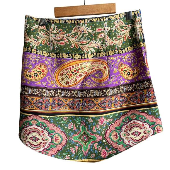 Zara Printed Satin Mini Skirt Size S - Picture 6 of 7